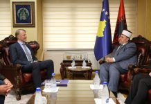 Myftiu Tërnava priti në takim shefin e Zyrës së Bashkimit Evropian në Kosovë, z. Aivo Orav