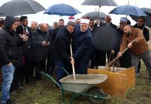 U vu gurthemeli i xhamisë së re në fshatin Shkabaj të Obiliqit