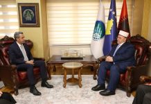 Myftiu Tërnava priti në takim drejtorin e përgjithshëm të Fondacionit “International Maarif Schools of Kosova”